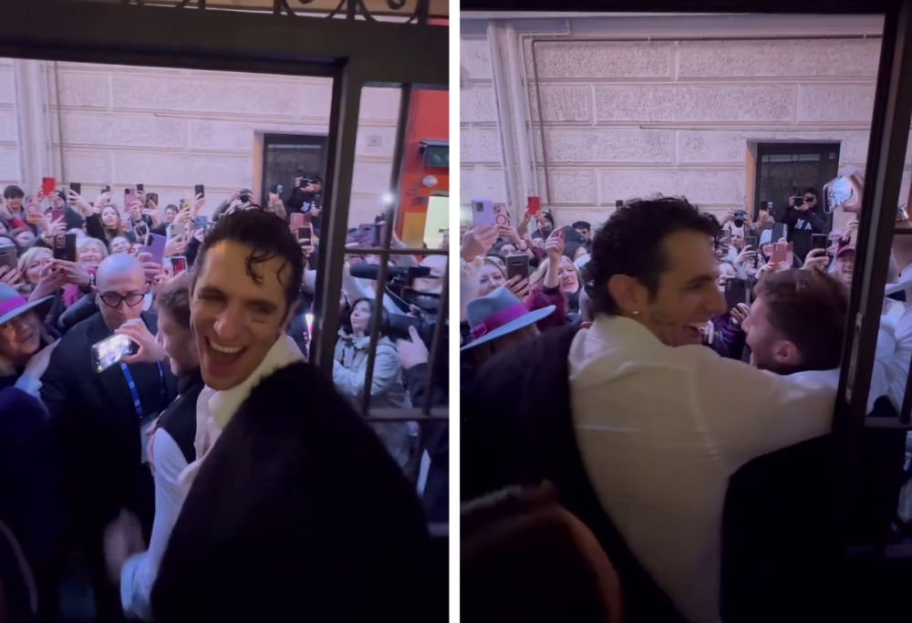 Achille Lauro canta con i fan “La canzone del sole” di Battisti