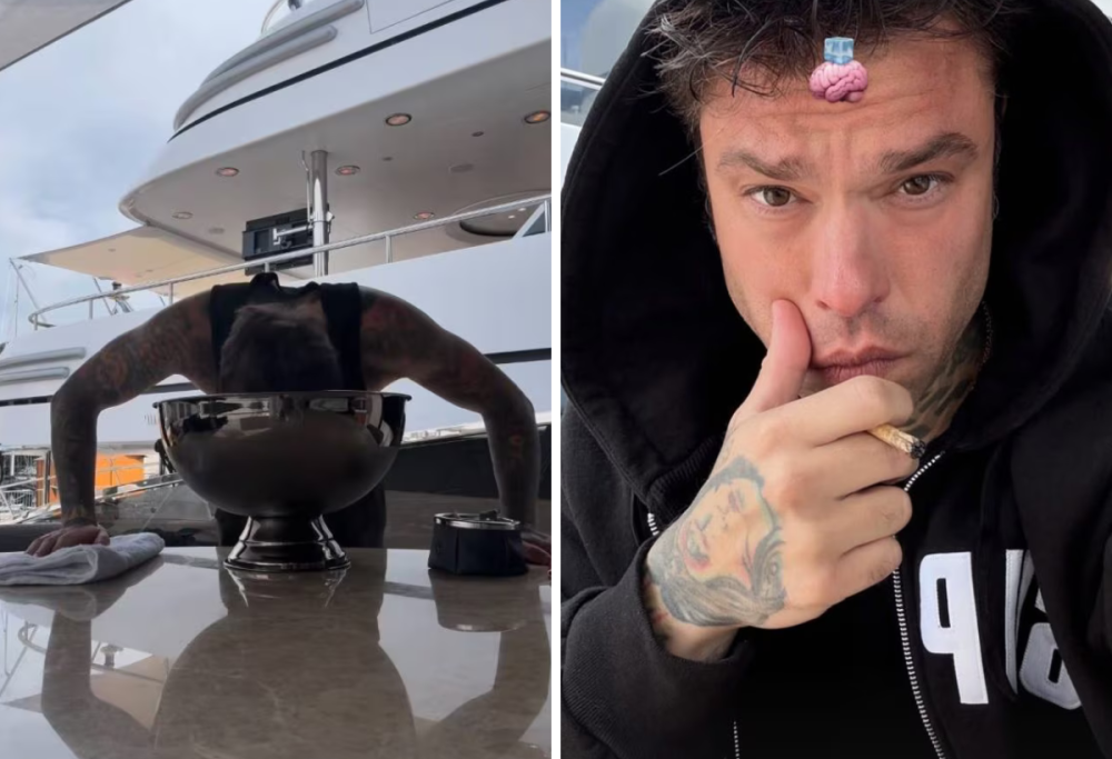 Fedez immerge il viso nei cubetti di ghiaccio al mattino: i benefici