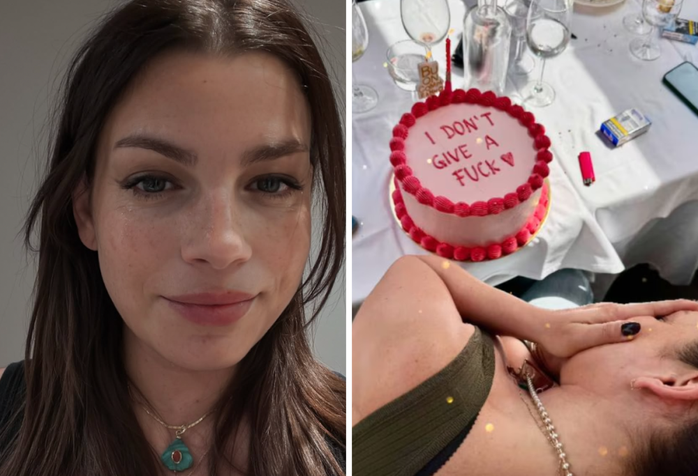 Emma compie 41 anni, la torta recita: “Non me ne frega niente”