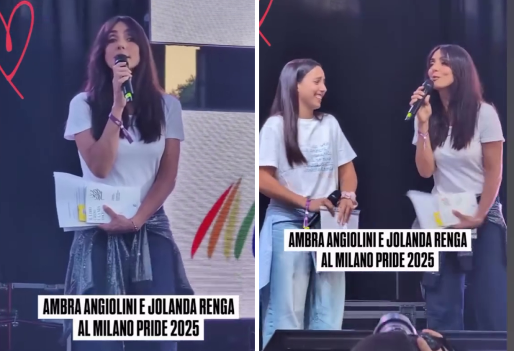Ambra Angiolini e Jolanda Renga cantano insieme “T’Appartengo”