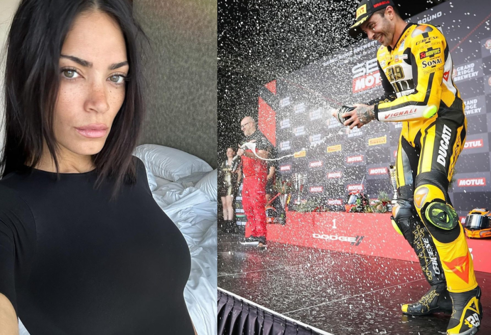 Superbike: Andrea Iannone arriva secondo ed Elodie festeggia ai box