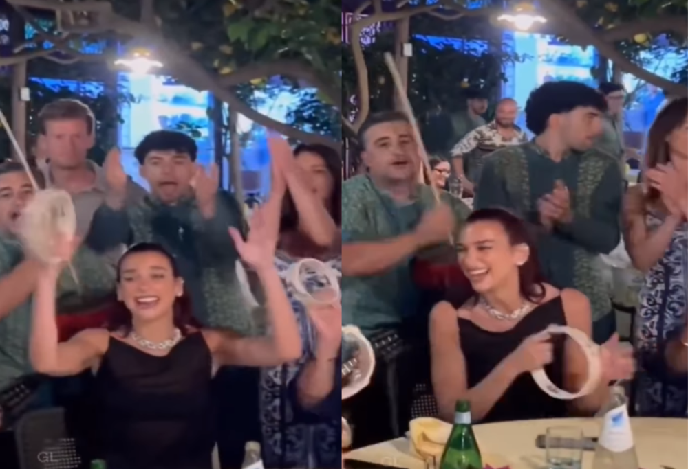 Dua Lipa a Capri canta “Nel blu dipinto di blu”: il video è virale