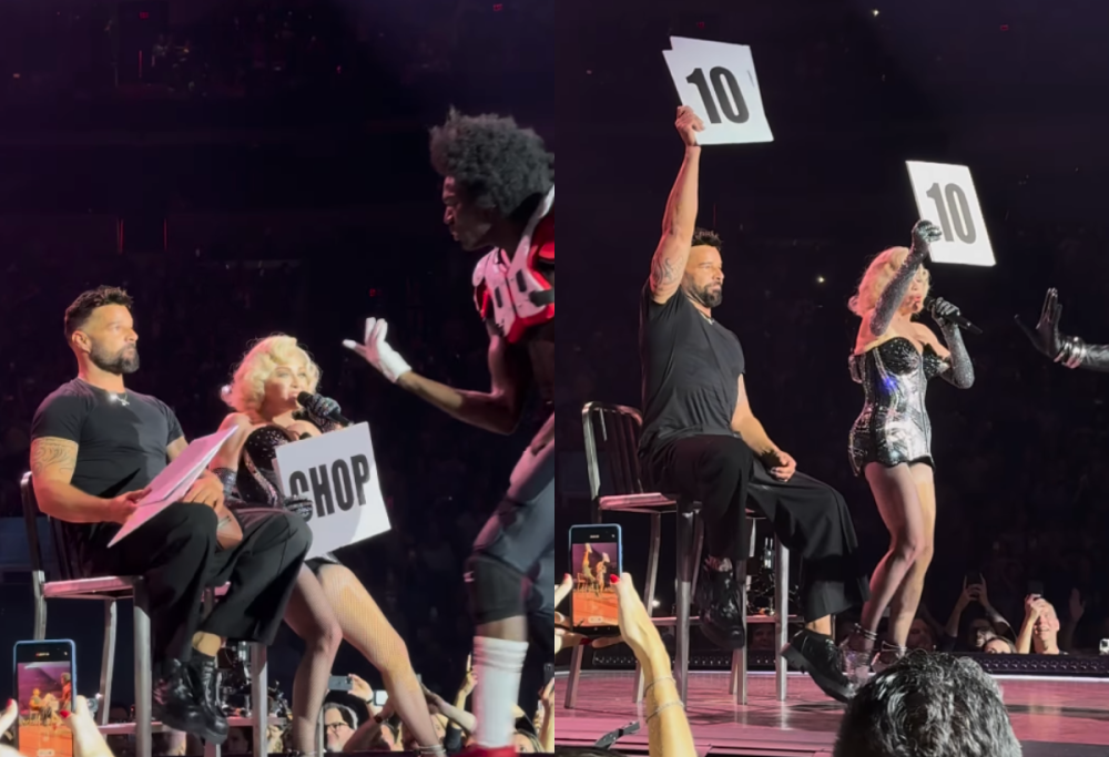 Madonna, siparietto hot con Ricky Martin che “apprezza” i ballerini
