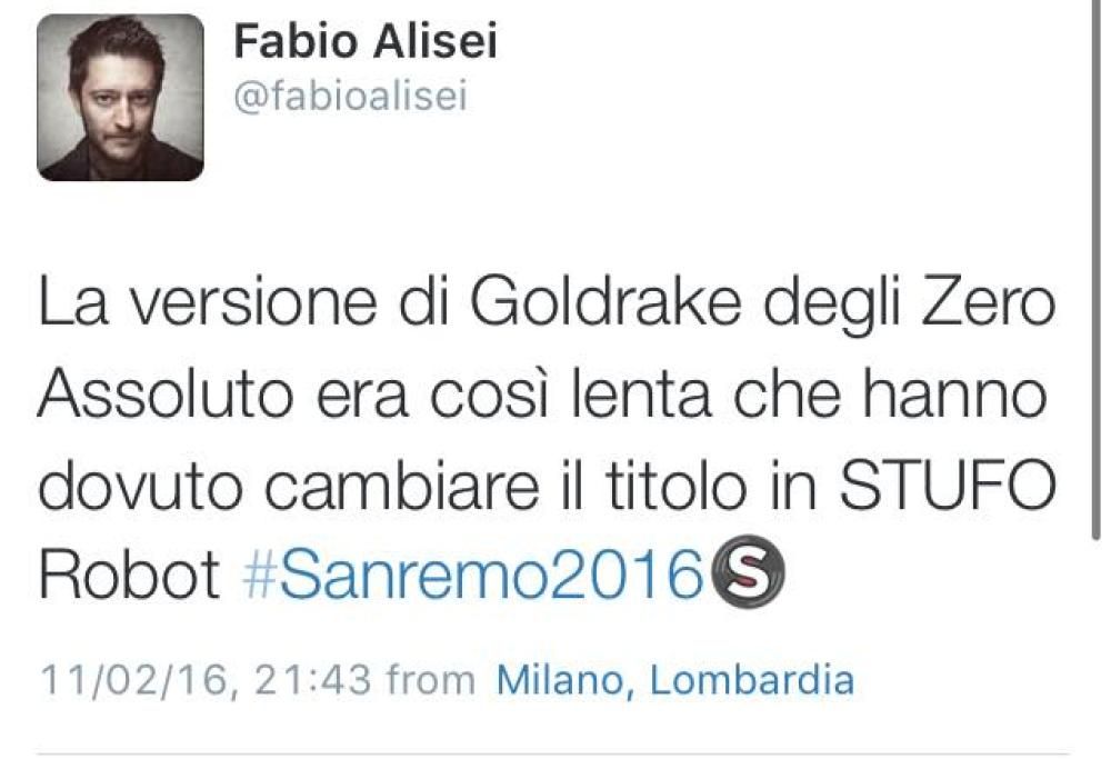 Fabio Alisei vi racconta la terza serata di Sanremo
