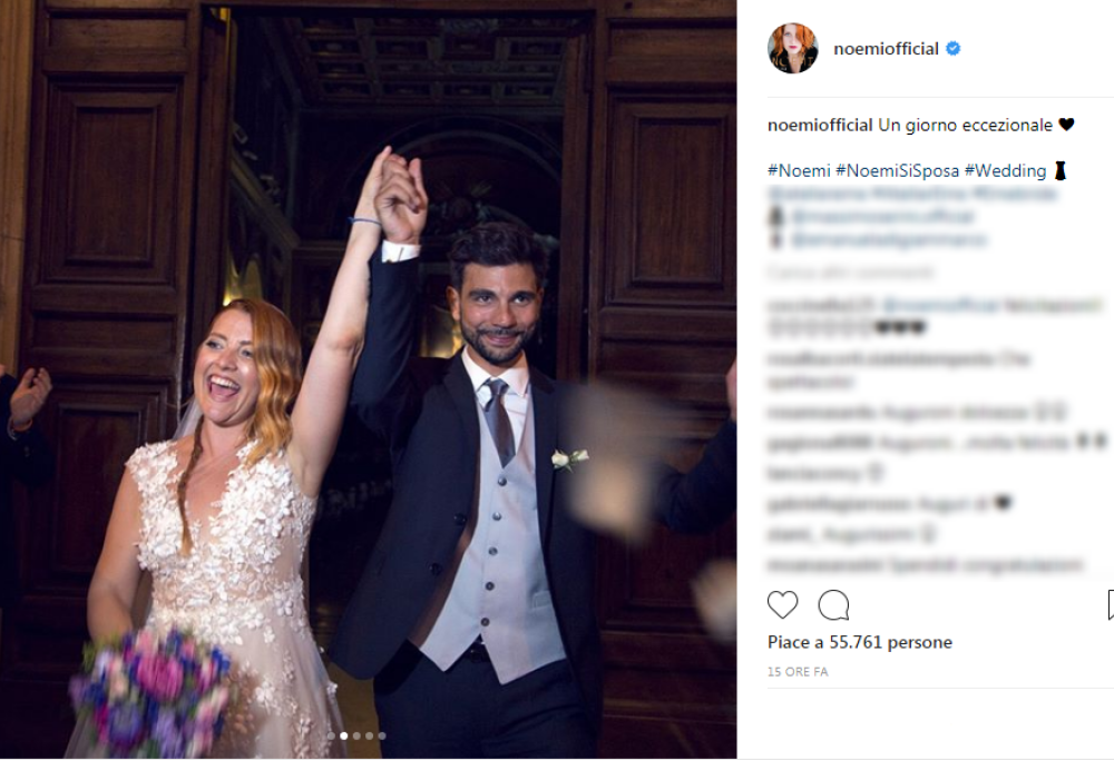Noemi si è sposata: ecco le foto delle nozze postati su Instagram