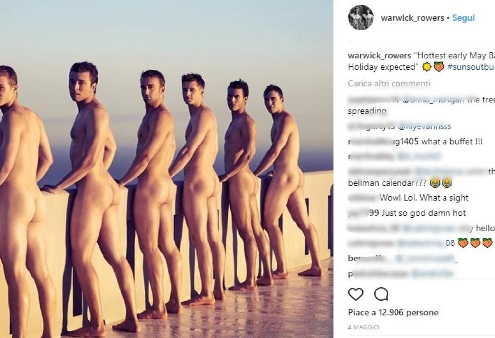 Canottieri nudi per beneficenza, ma Instagram disattiva il loro account