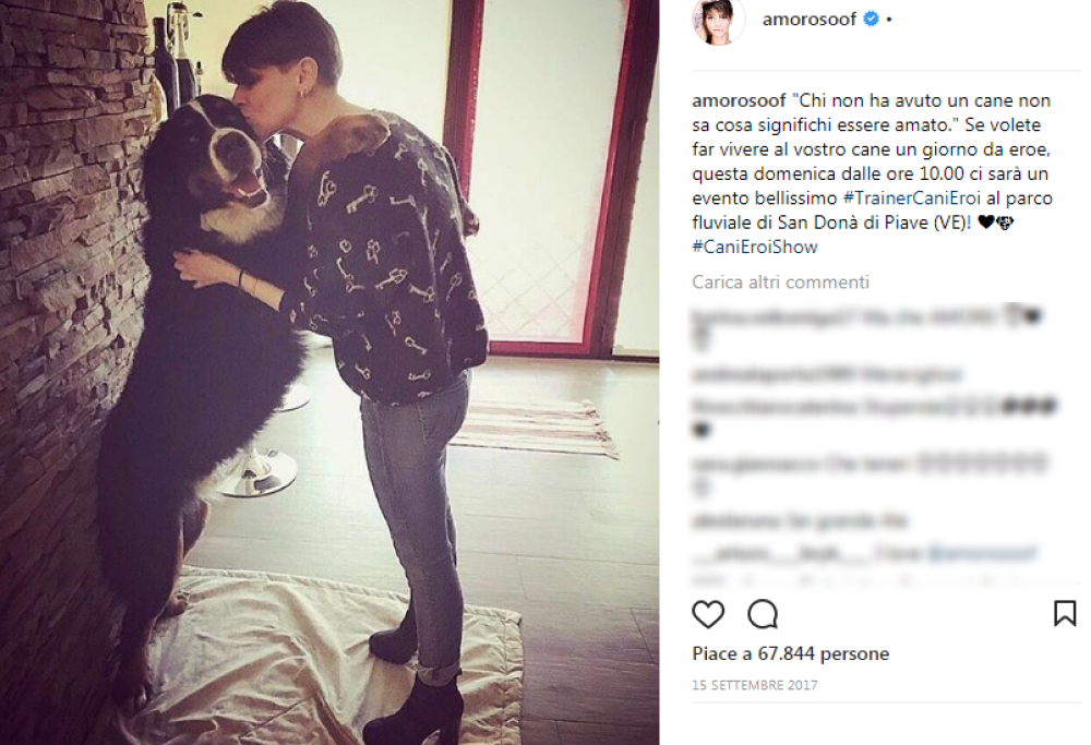 Alessandra Amoroso dice addio al suo cane Buddy