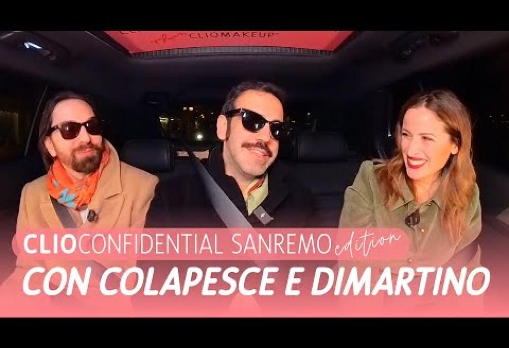 Colapesce Dimartino  a Sanremo con l’auto in panne? Ci pensa ClioMakeUp con la sua super car rosa!