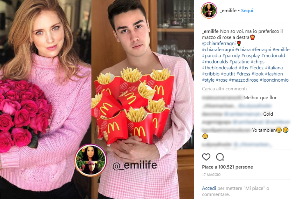 Emilife, il ragazzo che imita Chiara Ferragni su Instagram