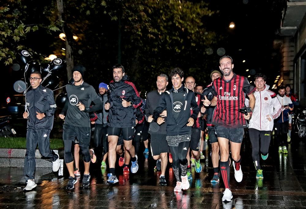 Max Brigante e Massimo Ambrosini protagonisti dell’ultimo allenamento prima della Maratona di New York. Le foto..
