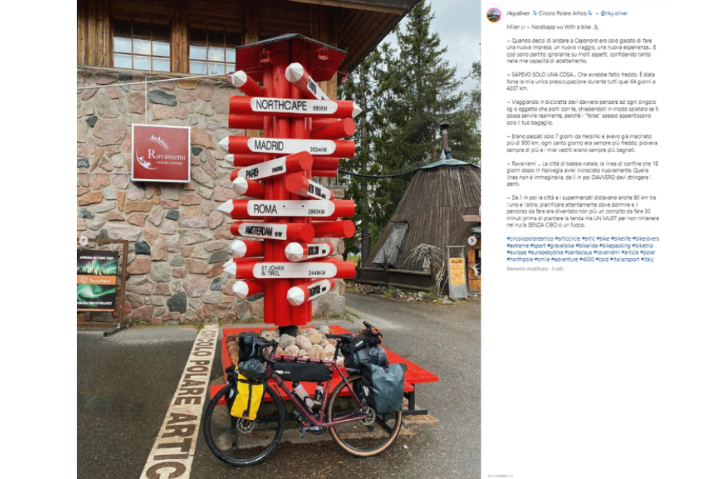 In bici da Milano a Capo Nord: Riccardo Oliva è tornato ed ecco cosa ha visto