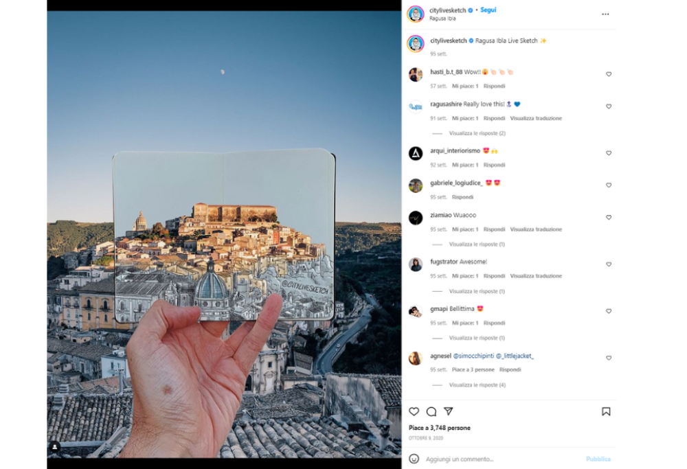 Pietro Cataudella fonde disegno e fotografia nei suoi City Live Sketch