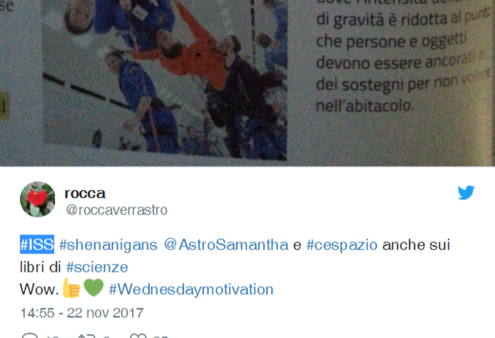 Samantha Cristoforetti e l’errore clamoroso in un libro scolastico