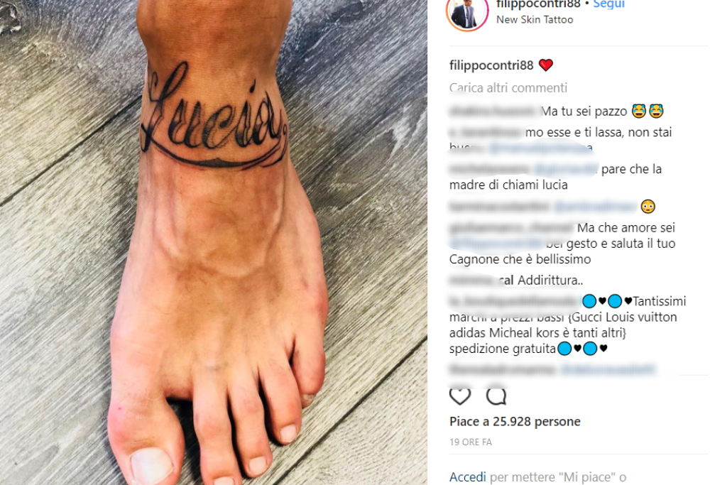 Grande Fratello 15: Filippo dedica un tatuaggio a Lucia. Ma i fan si insospettiscono