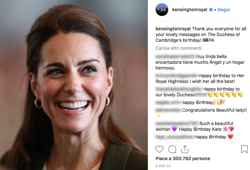 Auguri Kate Middleton: la Duchessa compie 37 anni