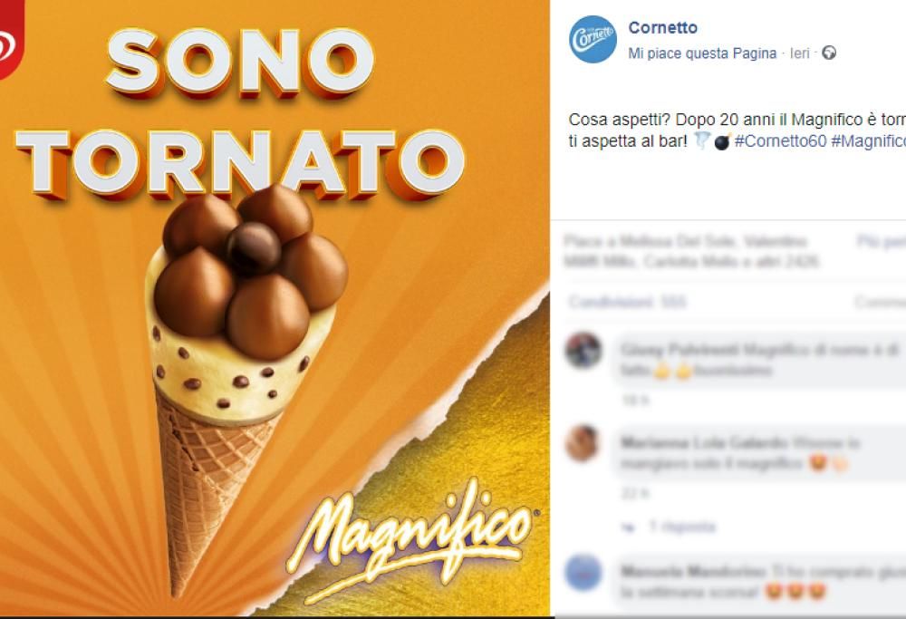 Questa estate torna il Magnifico: l’atteso revival dei coni anni ’90