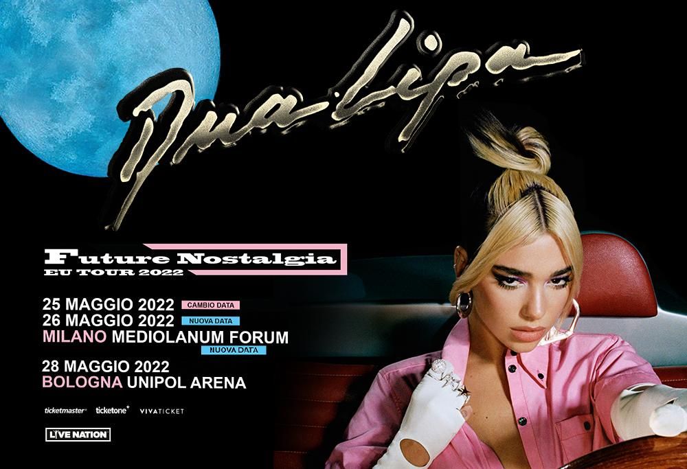 Dua Lipa, live al Forum posticipato: tre concerti in Italia nel 2022