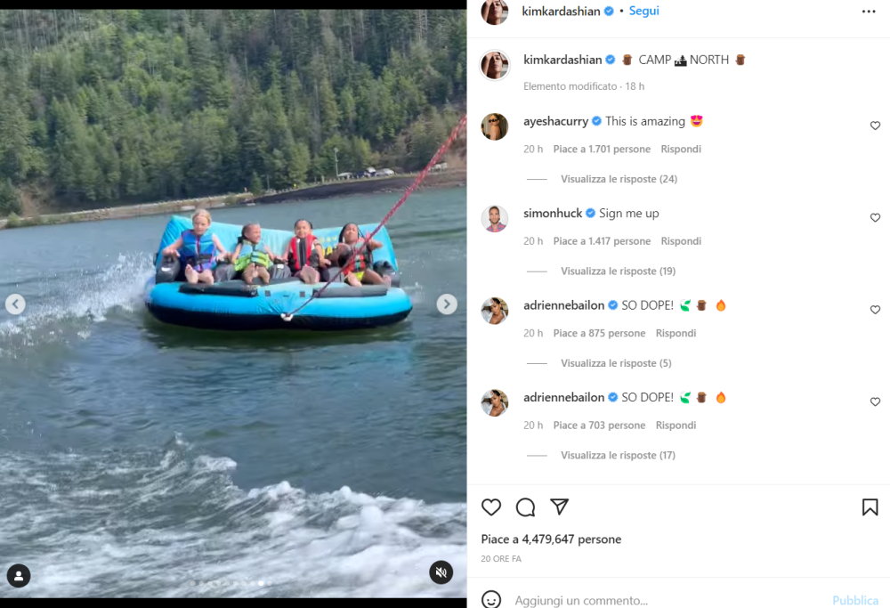 Kim Kardashian: per i 9 anni della figlia jet privato e campeggio con le amichette