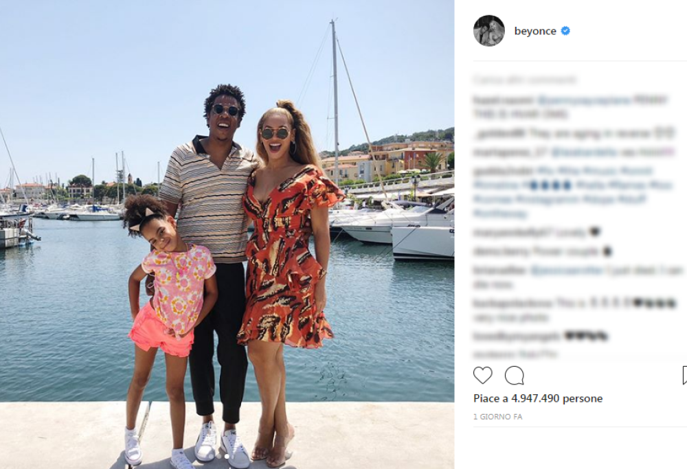 Beyoncé e Jay –Z, sui social le foto delle vacanze a Cannes