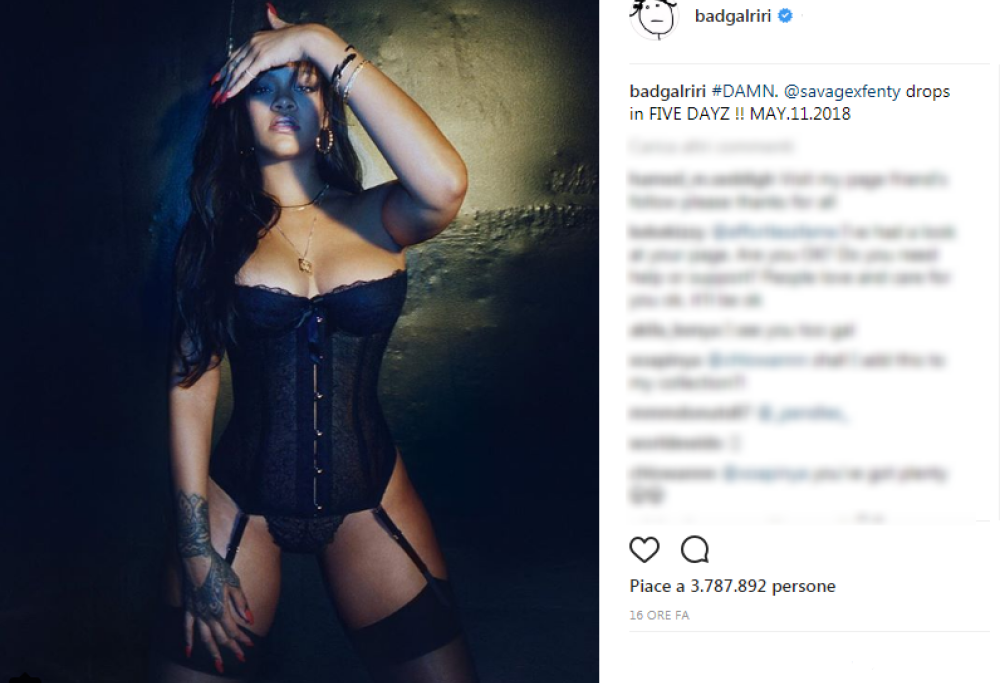 Rihanna modella super sexy per la sua linea di lingerie