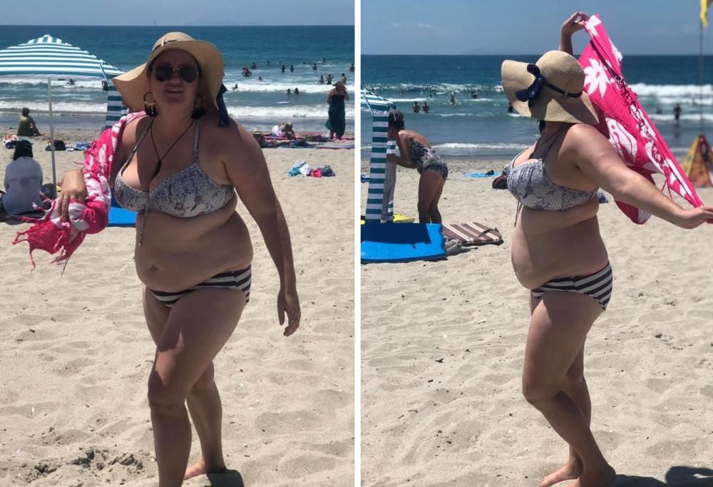 Donna curvy in bikini derisa risponde in modo epico