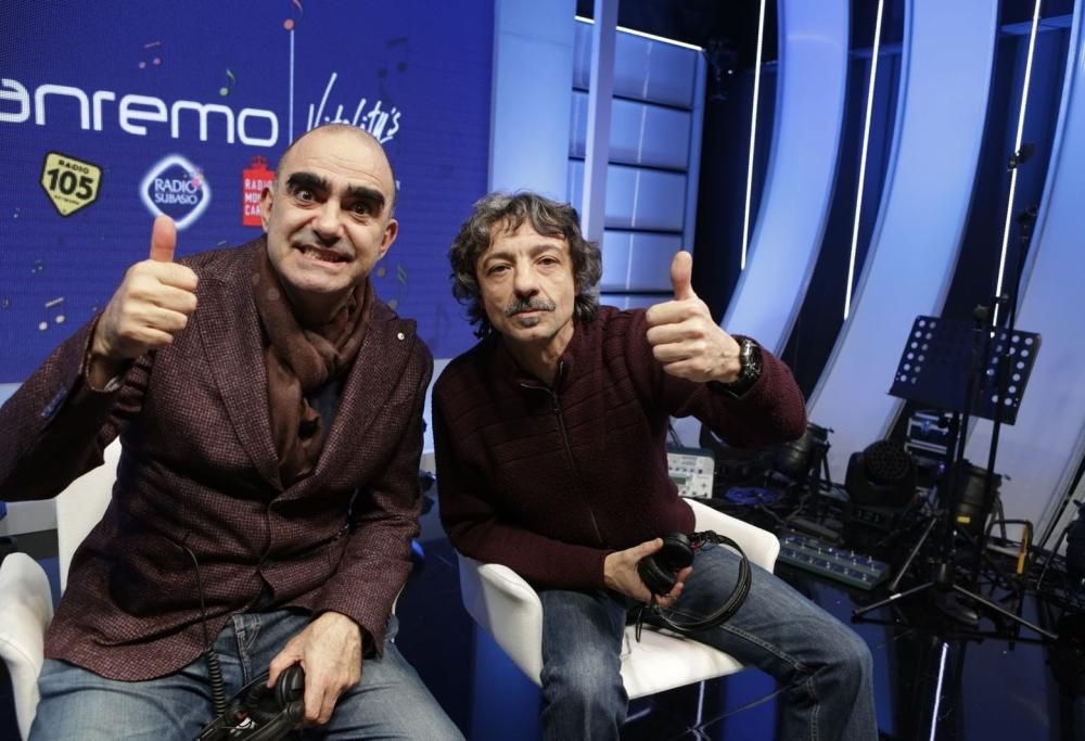 Sanremo 2018, Elio e Le Storie Tese a Casa Sanremo con Max Brigante