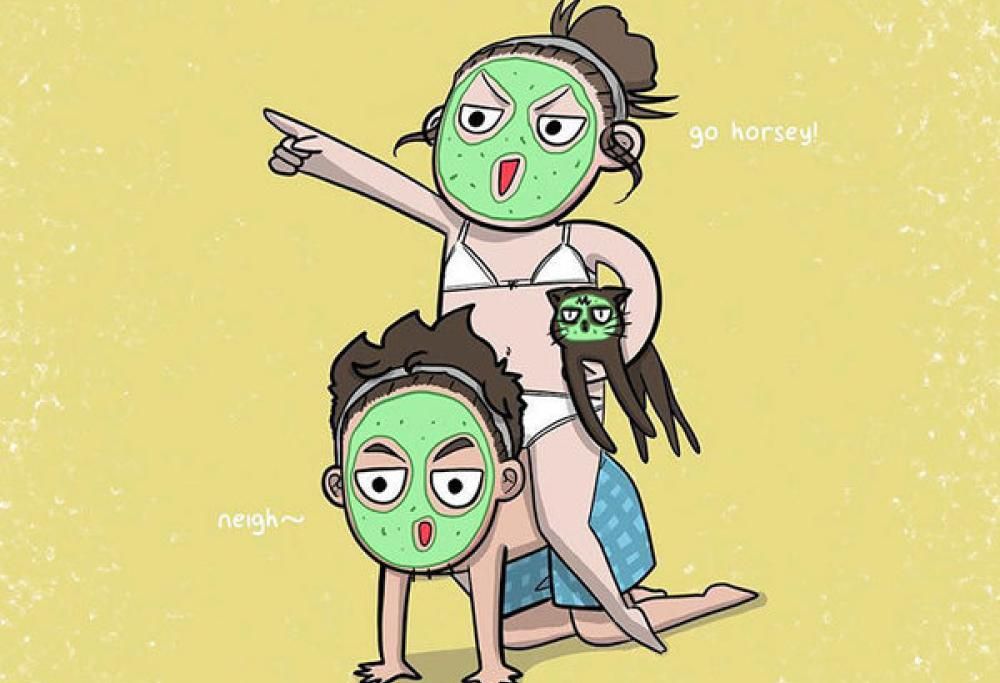 Dieci divertenti immagini che raccontano la fase “rilassata” di una relazione