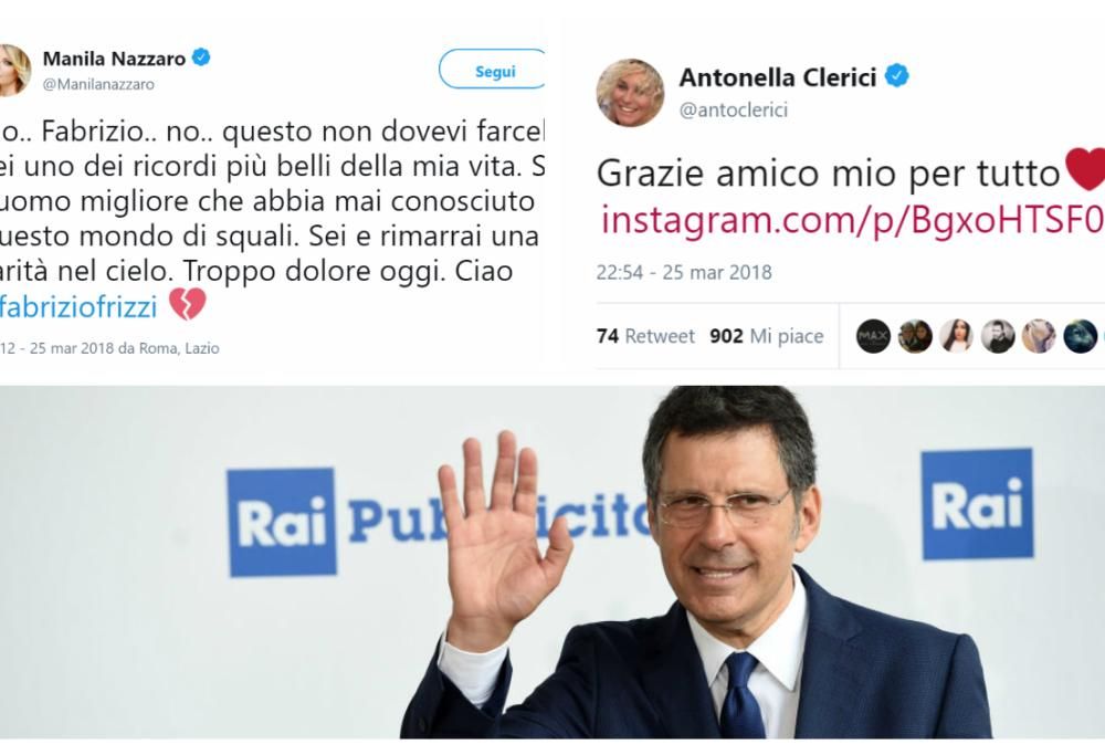 Morto Fabrizio Frizzi: l’addio social degli amici vip