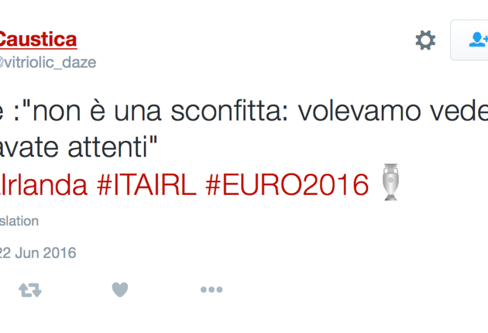 I tweet di Italia-Irlanda di Euro 2016