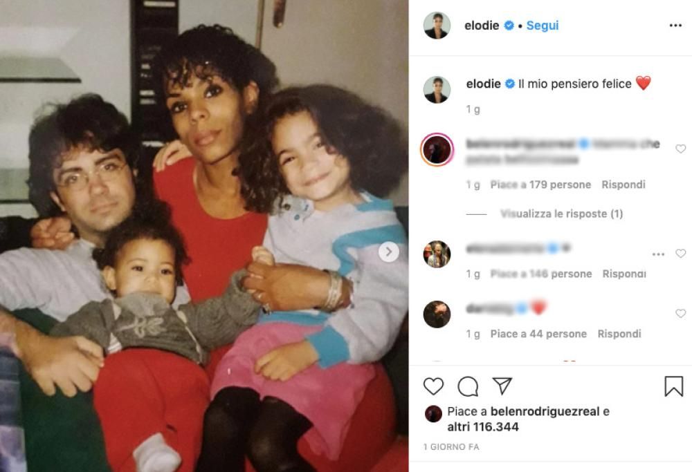 Elodie tira fuori l’album dei ricordi: da bambina era bellissima