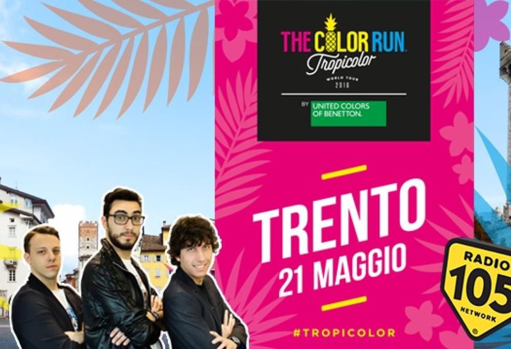 The Color Run ti aspetta il 21 maggio a Trento con Gli Autogol e i Tiromancino live