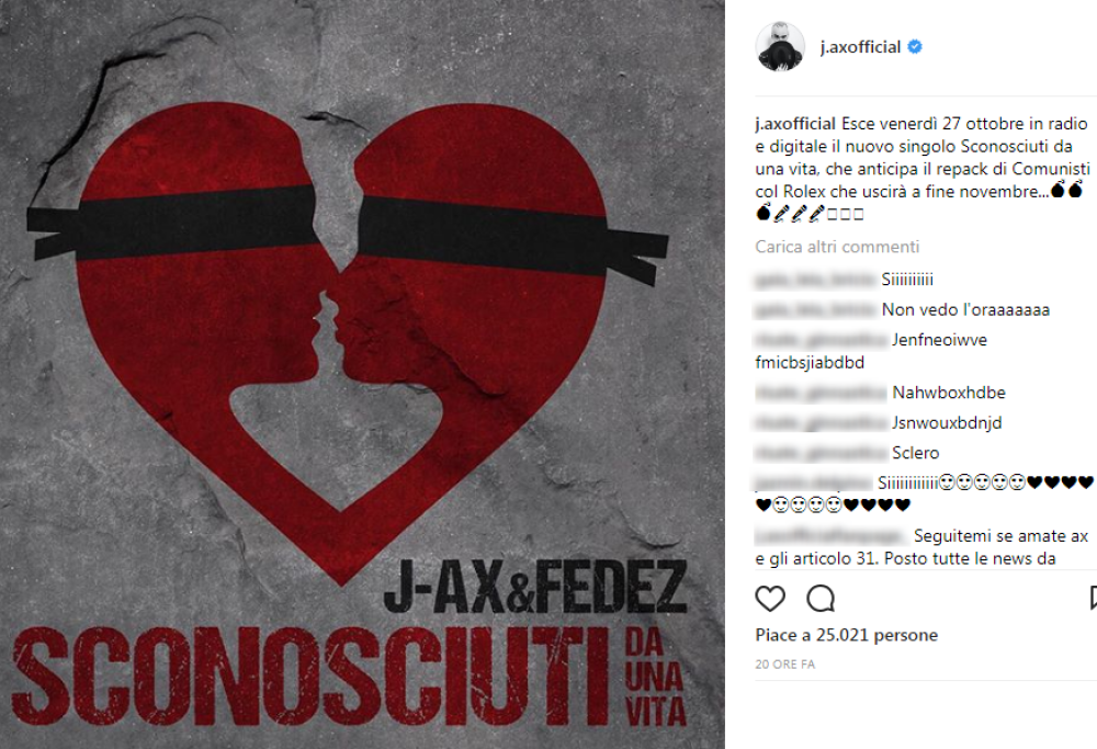 Nuovo singolo per J-Ax e Fedez: arriva “Sconosciuti da una vita”