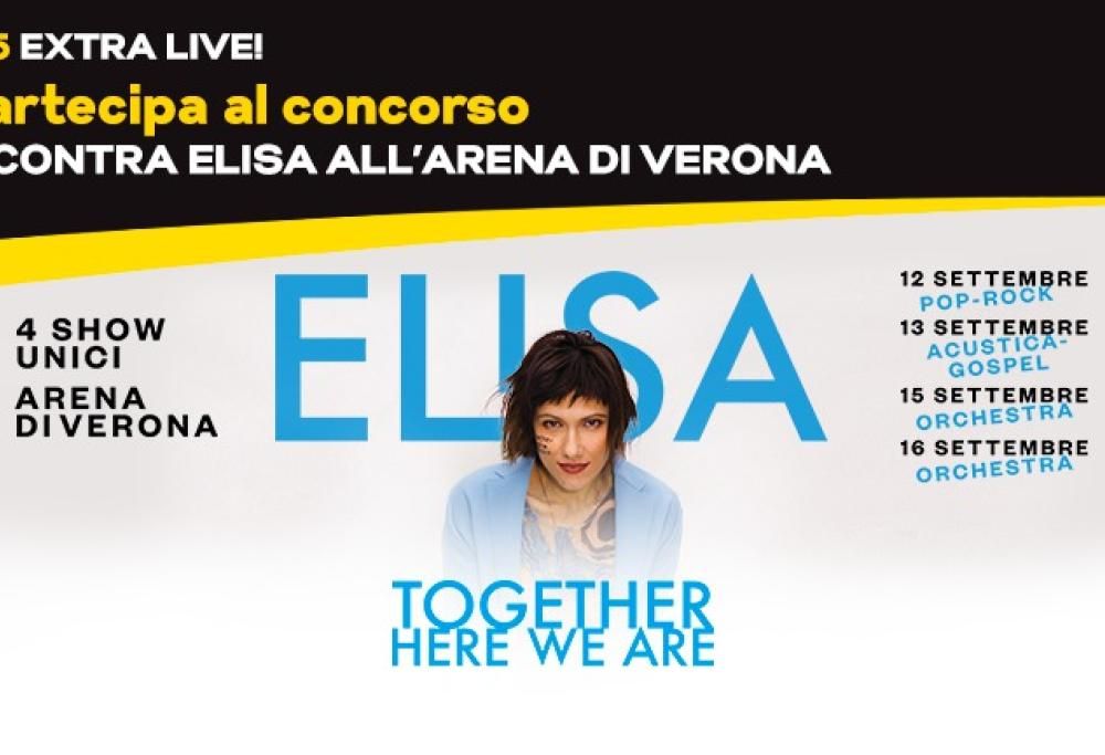 Con 105 ExtraLive potresti incontrare Elisa dal vivo!