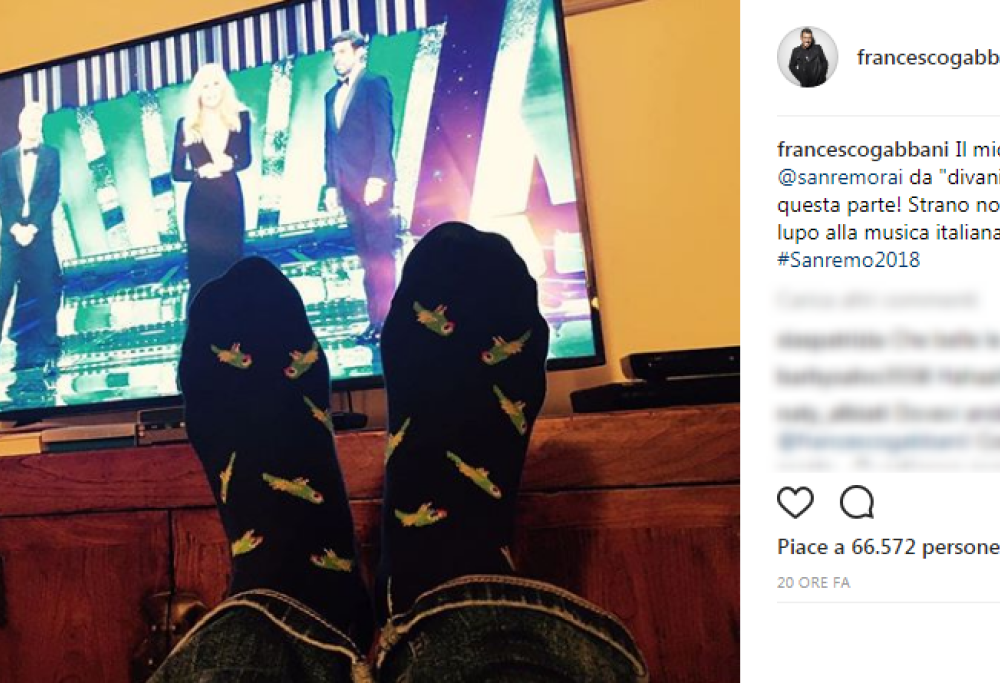 Il Sanremo di Francesco Gabbani? Da “divanista” davanti alla tv