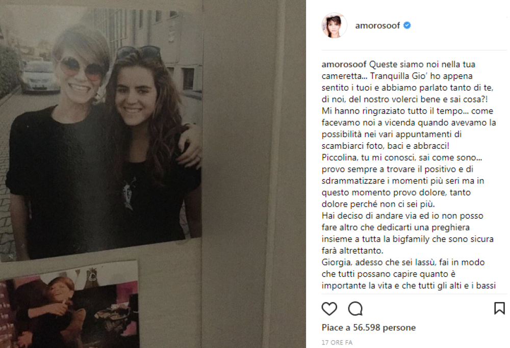 Alessandra Amoroso dice addio ad una fan: “Fai capire a tutti quanto è importante la vita da lassù”