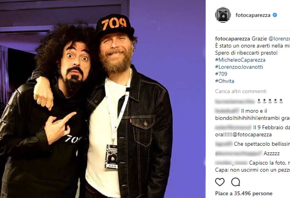 Jovanotti al concerto di Caparezza: “Finalmente sono riuscito a vedere il suo live”
