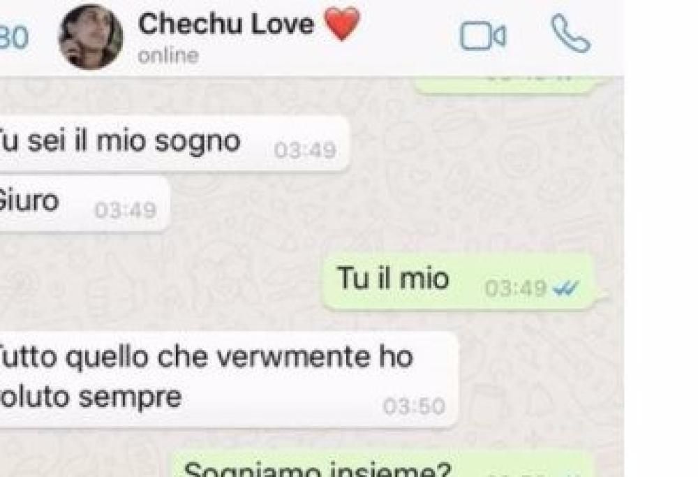 Uno screenshot svela i dolci messaggi tra Cecilia e Ignazio