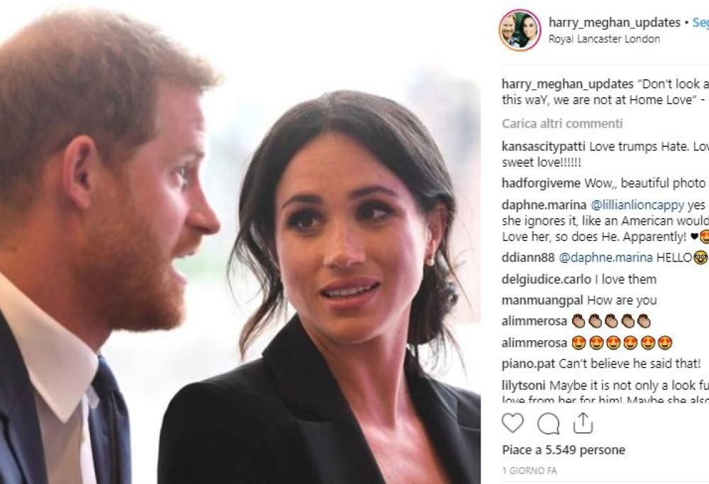 Gaffe per Meghan: chiama Harry “amore mio” in pubblico