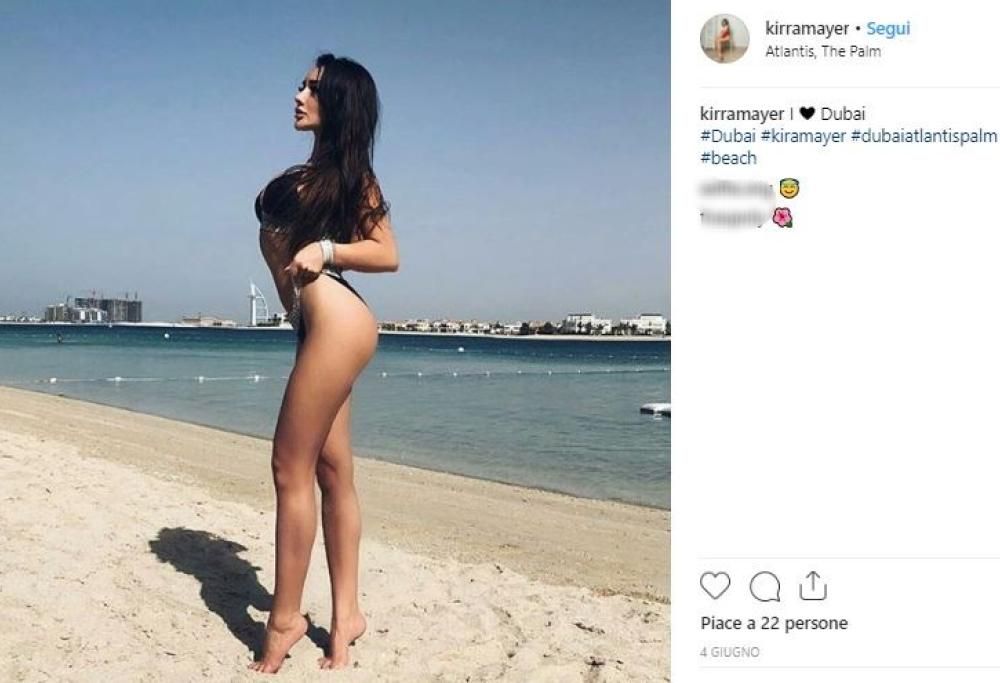 La modella russa Kyra Mayer in carcere si lamenta: “Non mi portano le ostriche”