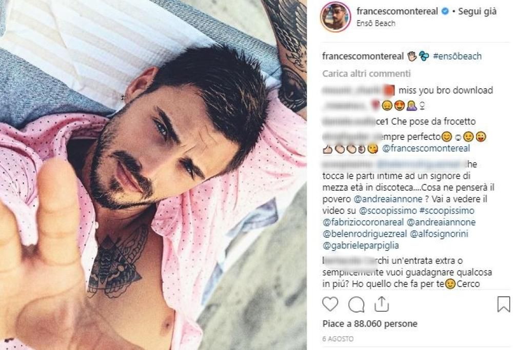 Francesco Monte escluso dal Grande Fratello Vip: ecco perché