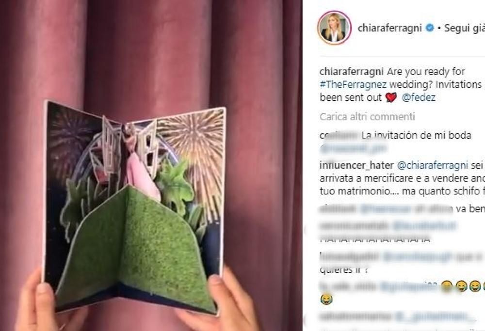 Chiara Ferragni e Fedez: ecco il loro invito di nozze pop-up (che anticipa i dettagli del matrimonio)