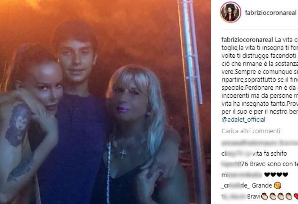 Fabrizio Corona e Nina Moric annunciano (a sorpresa) di aver fatto pace