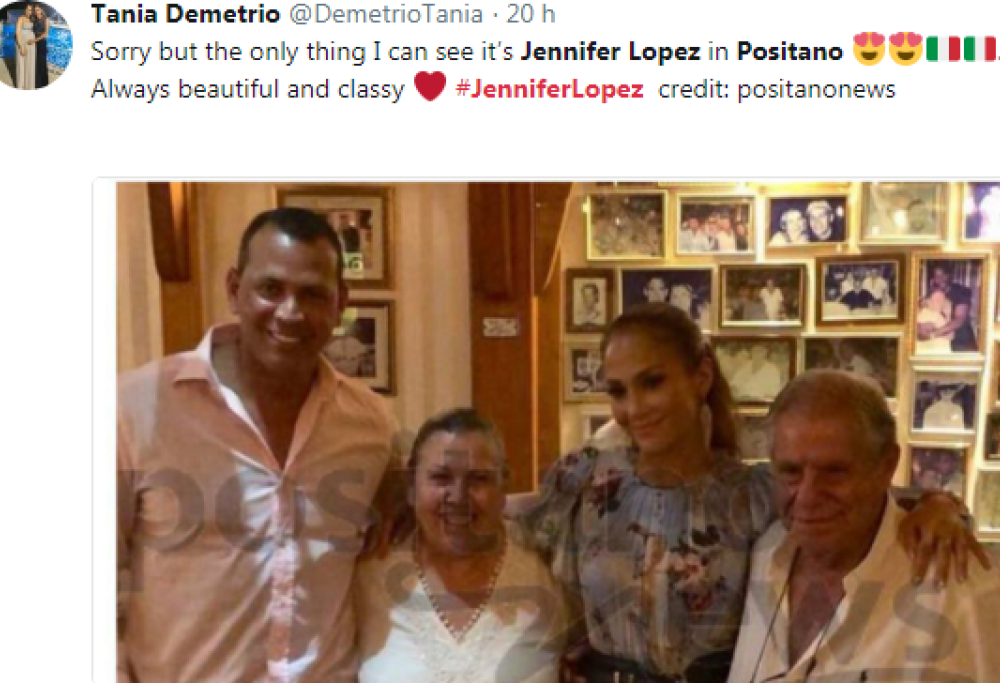 Vacanza a Positano per Jennifer Lopez