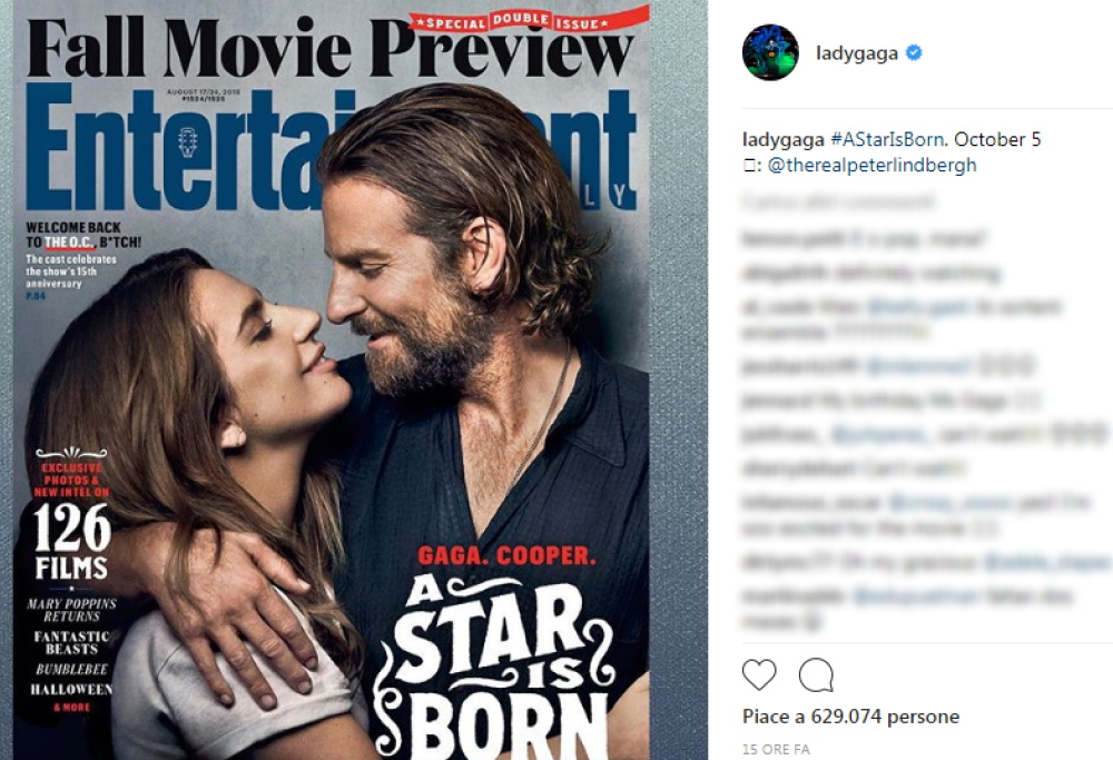 Lady Gaga parla di “A Star Is Born”: “Lavorare con Bradley Cooper mi ha cambiata”