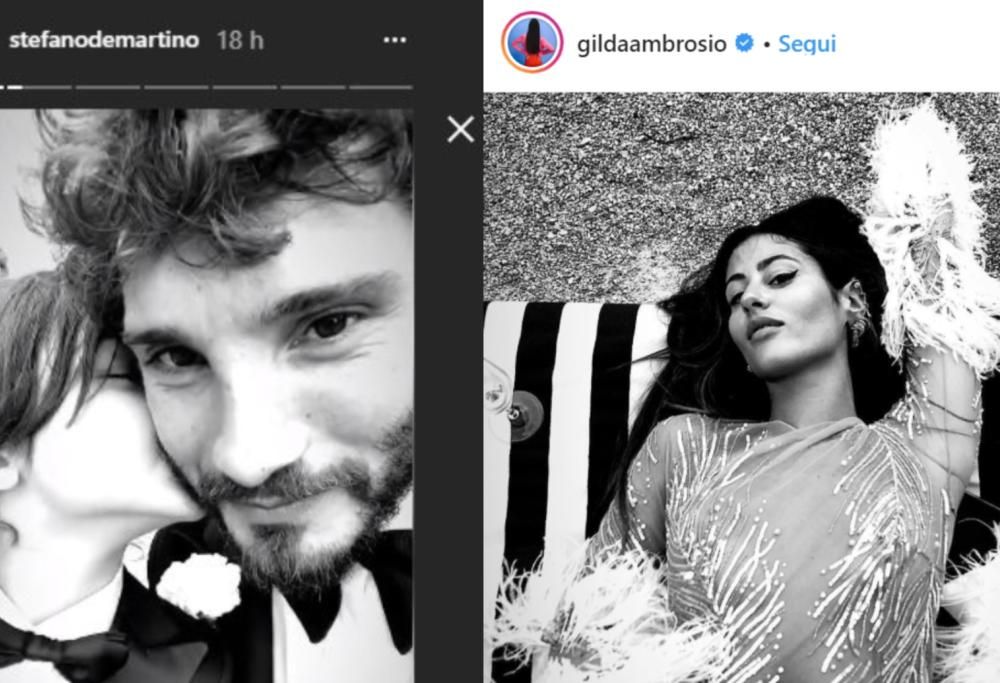 Stefano De Martino e Gilda Ambrosio insieme al matrimonio di amici