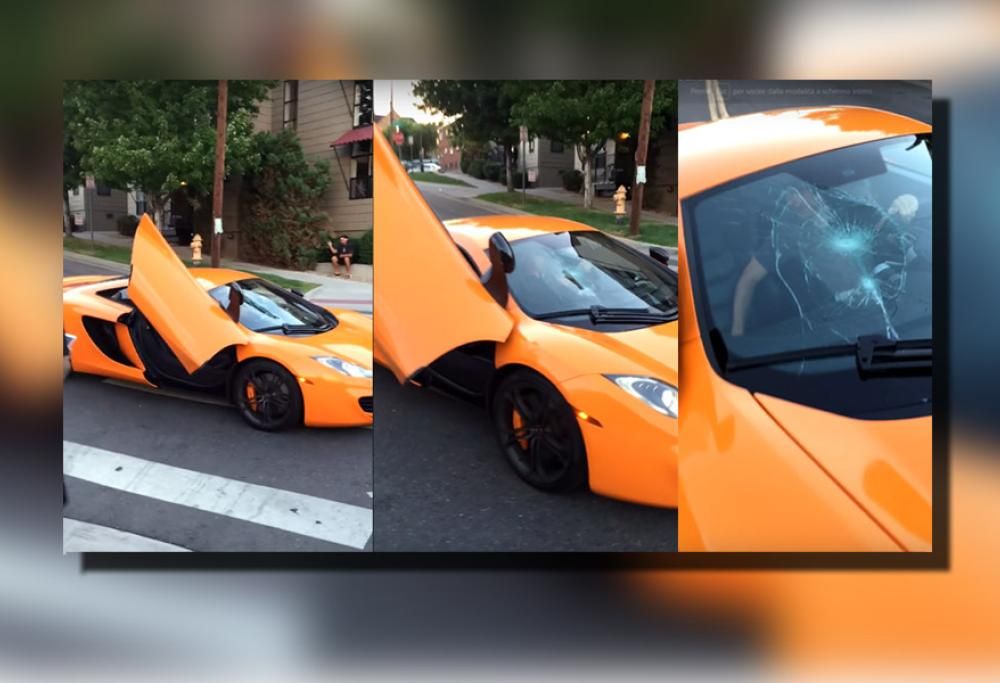 RAGAZZINO DISTRUGGE IL PARABREZZA DELL’AUTO DA 250.000$ CON LO SKATE! (VIDEO)