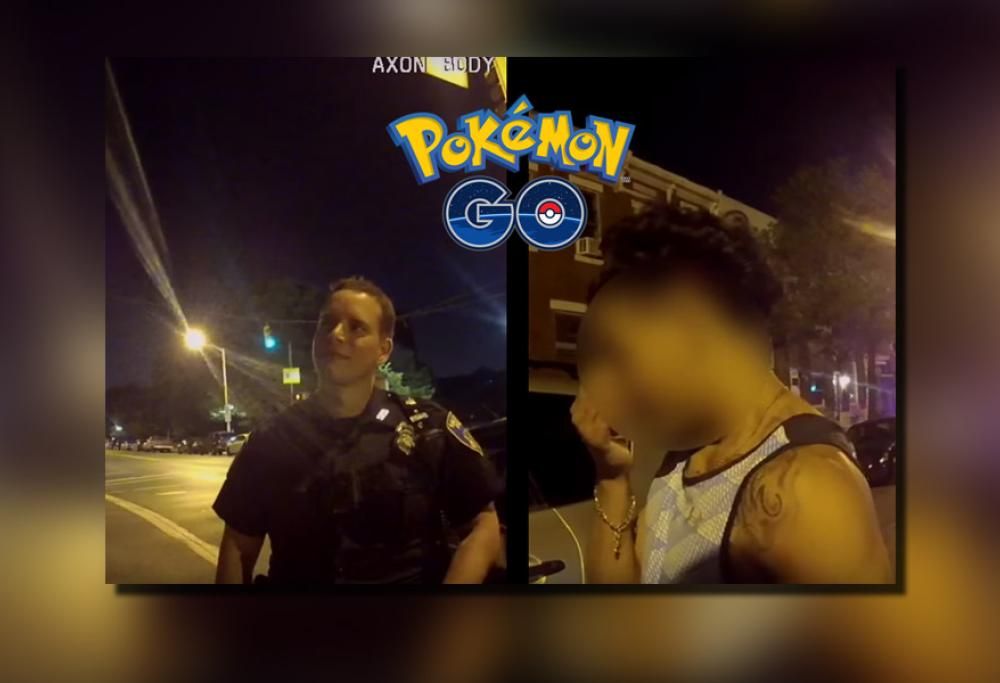 TAMPONA AUTO DELLA POLIZIA MENTRE GIOCA A POKEMON GO (VIDEO)