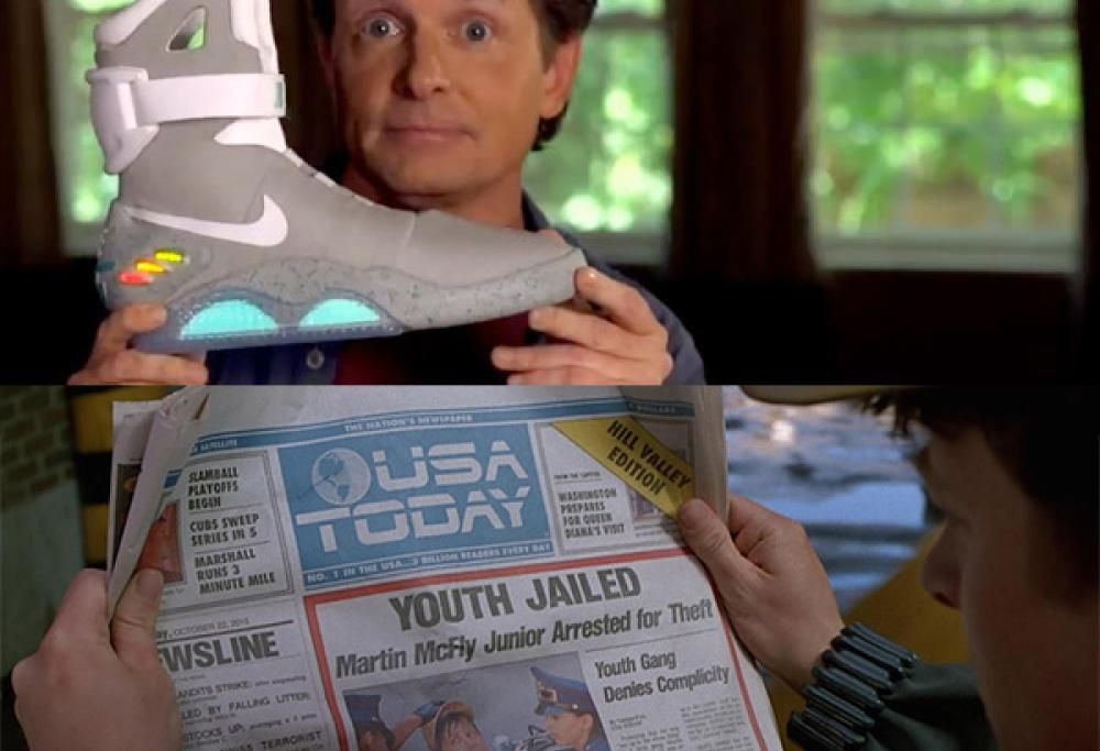 Le Nike che si allacciano da sole indossate da Michael j Fox e UsaToday ai giorni nostri!