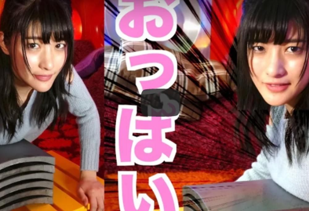 IDOL GIAPPONESE TENTA DI ROMPERE DELLE TEGOLE DI CEMENTO CON IL SENO