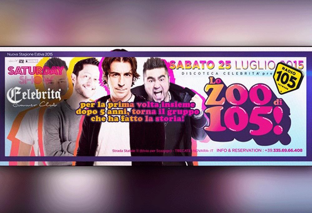 Sabato 25 Luglio – Discoteca Celebrità: Mazzoli, Palmieri, Alisei, Noise dopo 5 anni di nuovo insieme